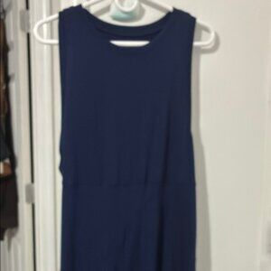 Sleeveless Navy Dress